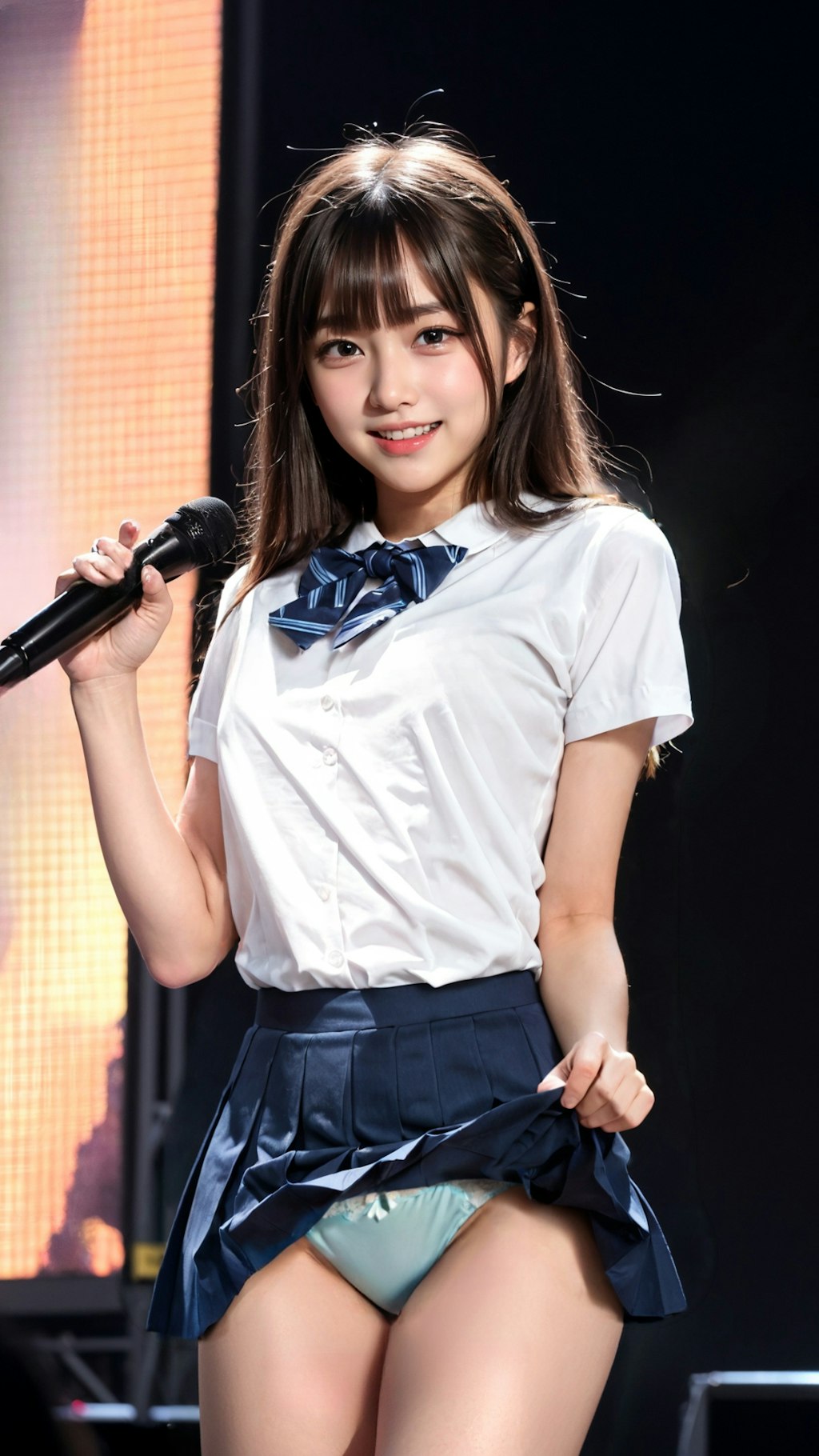 【動画有】JKアイドルのたくし上げ＆全裸差分