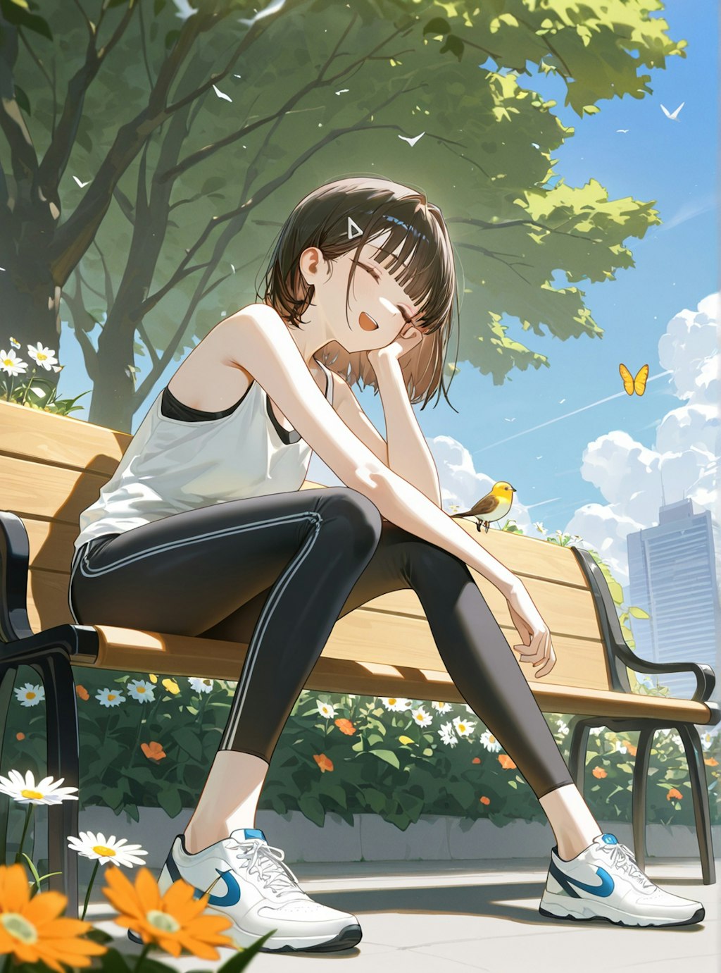 四季彩のベンチから