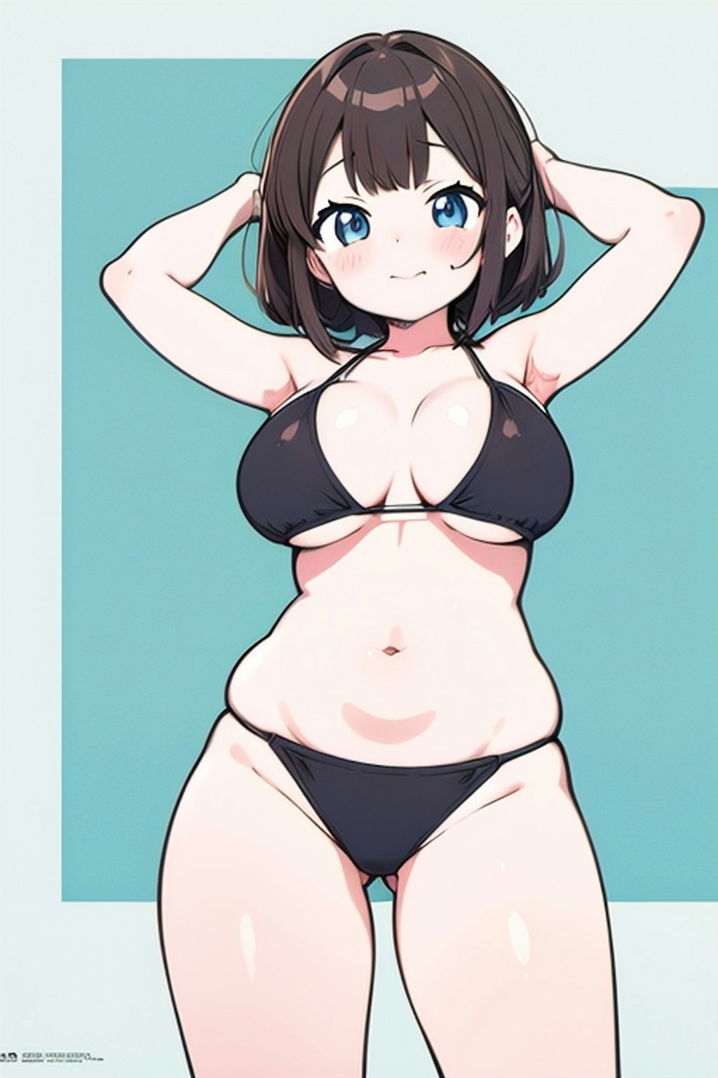 黒い水着の女の子