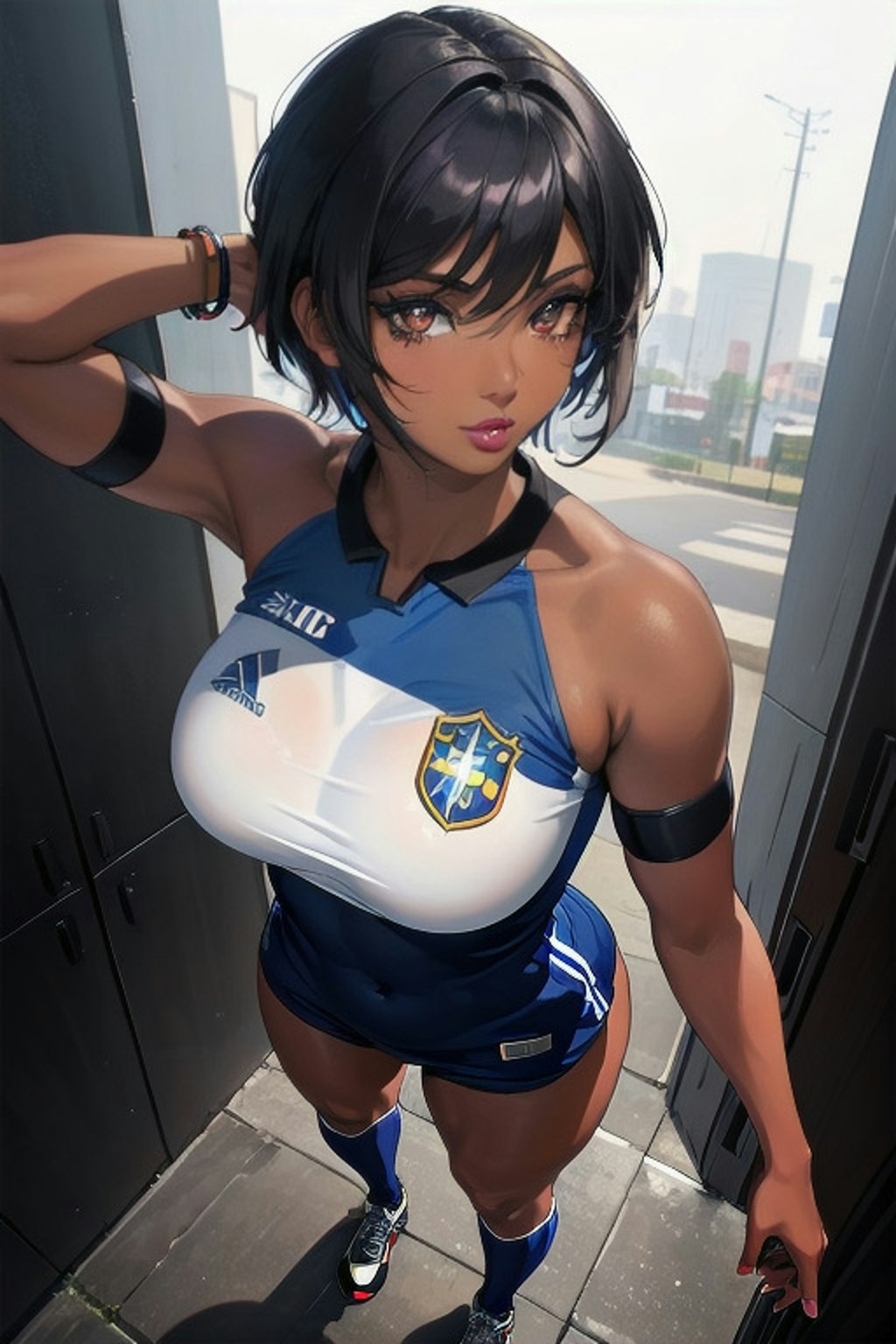 サッカーユニフォーム女子イラスト集その2