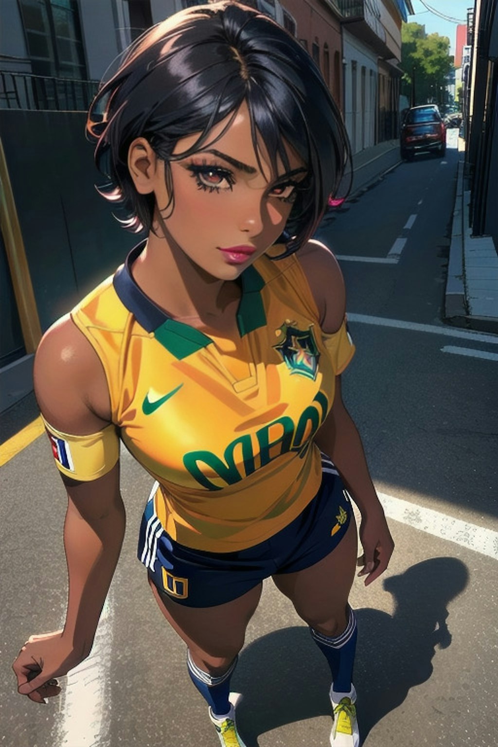 サッカーユニフォーム女子イラスト集その2