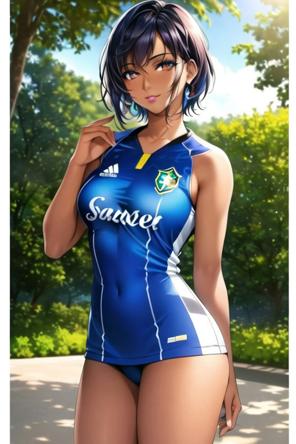 サッカーユニフォーム女子イラスト集その2