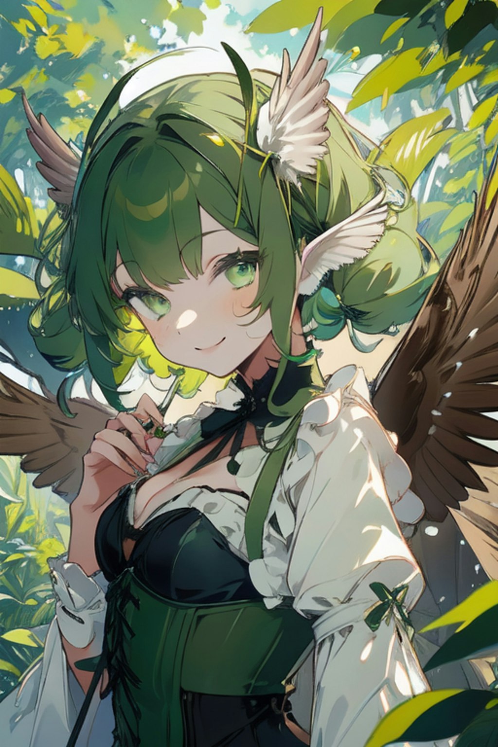 緑の森の乙女/PixAI
