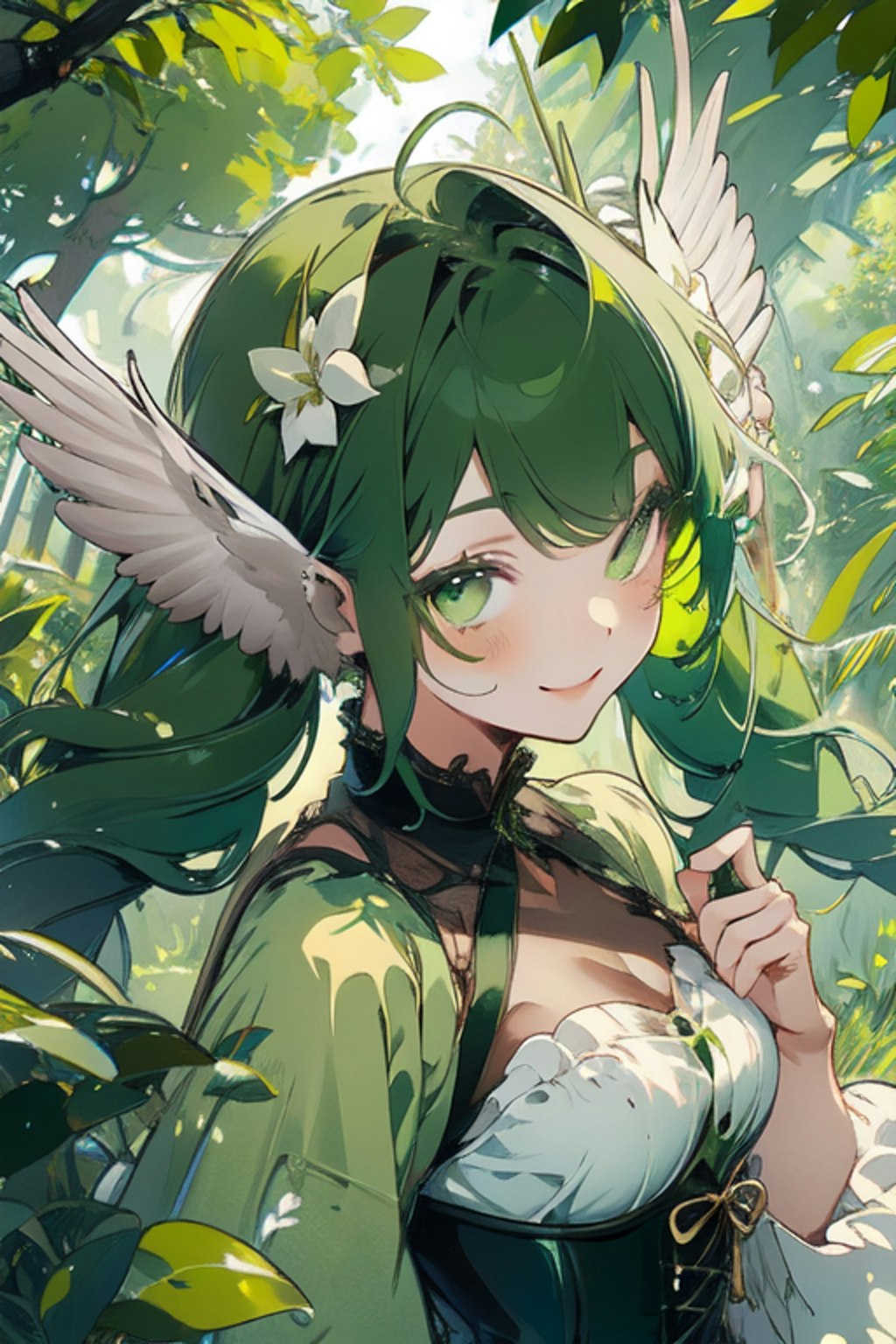 緑の森の乙女/PixAI