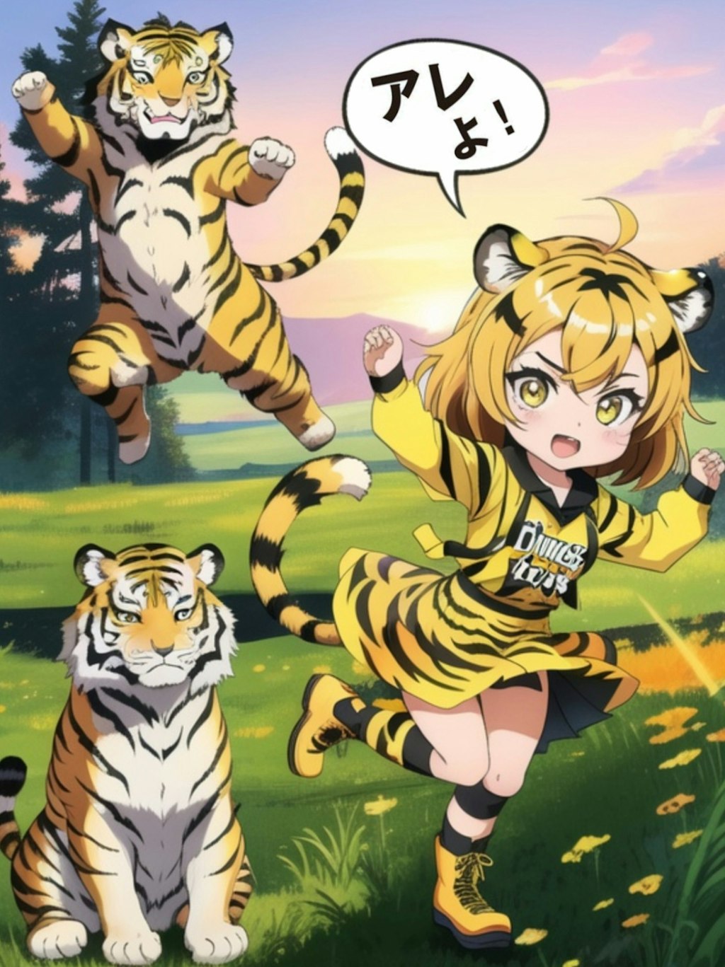 虎好きの黄色髪ちゃん