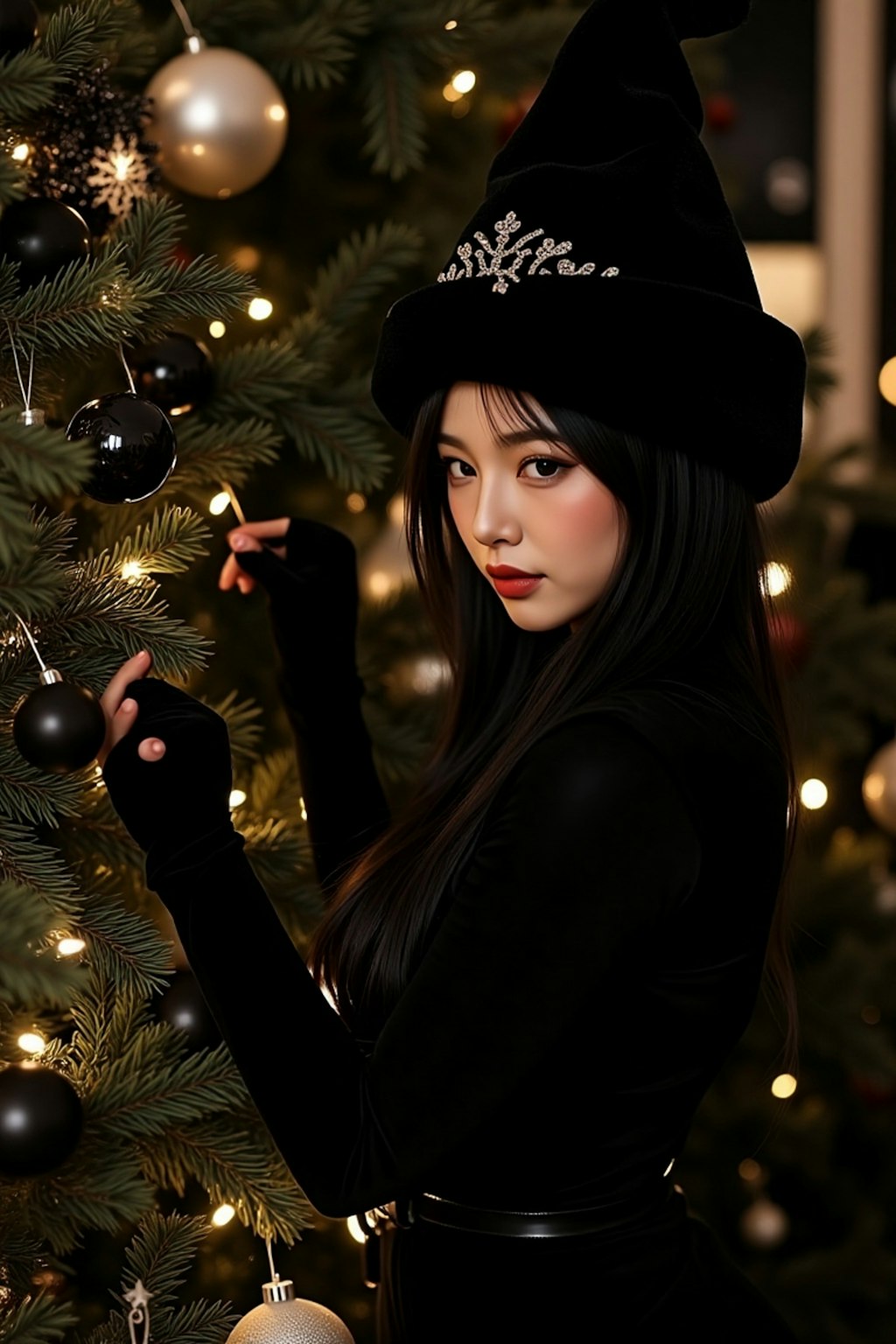 黒いクリスマスツリー