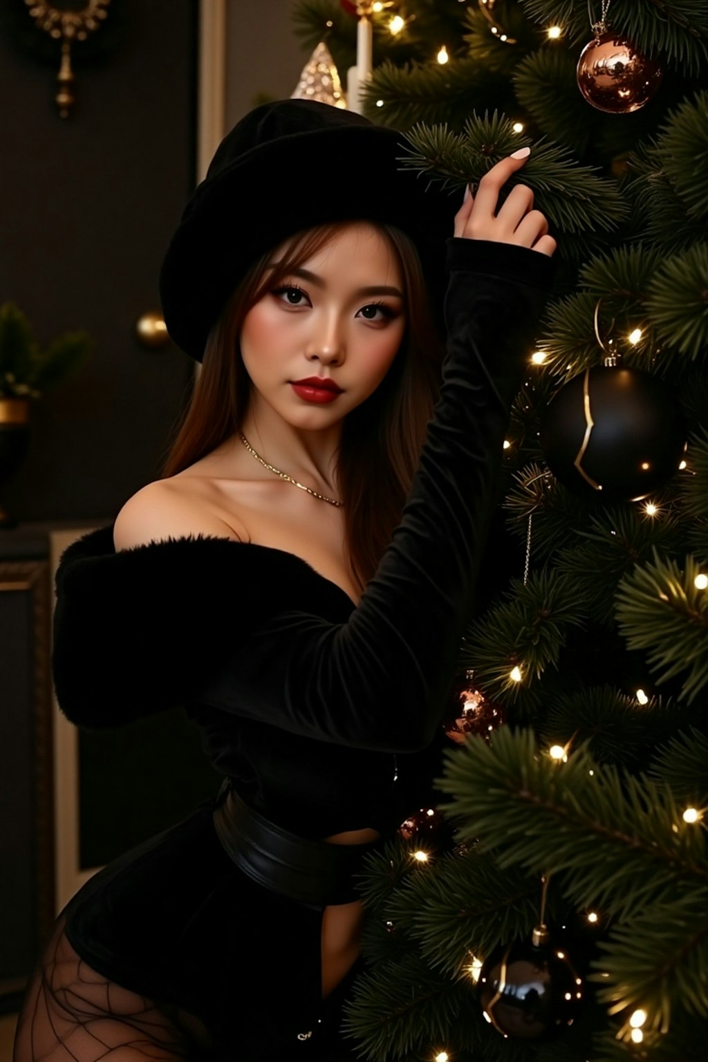 黒いクリスマスツリー