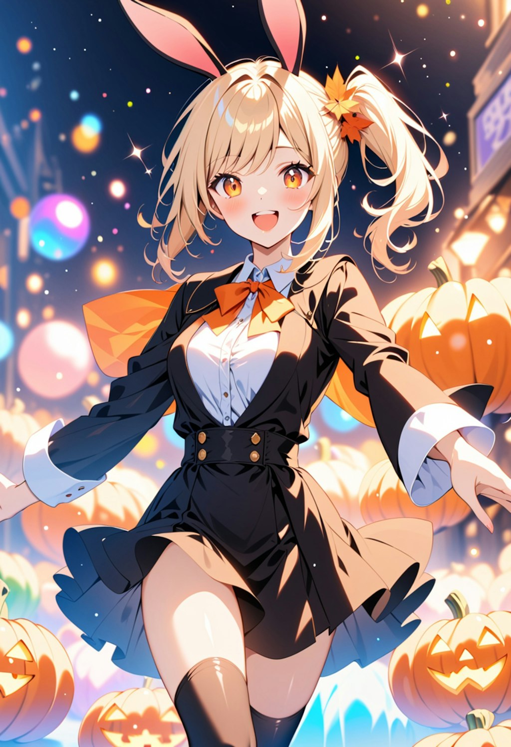 ハロウィンで魔女っコス