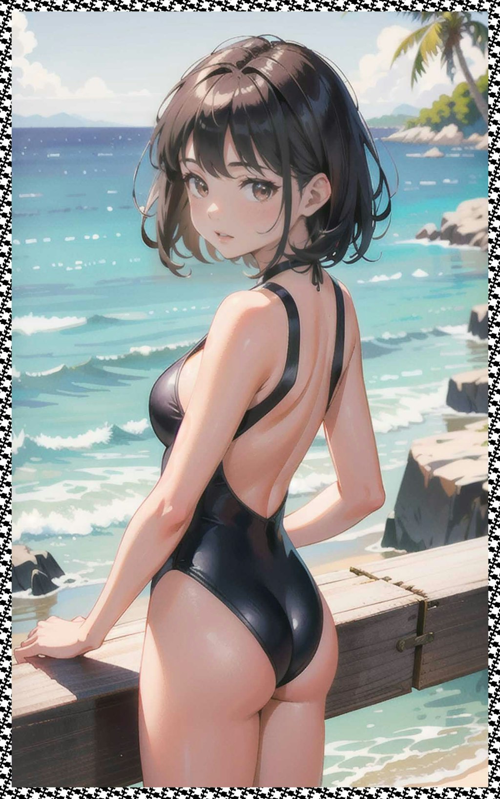 黒スクール水着　Black School Swimsuit