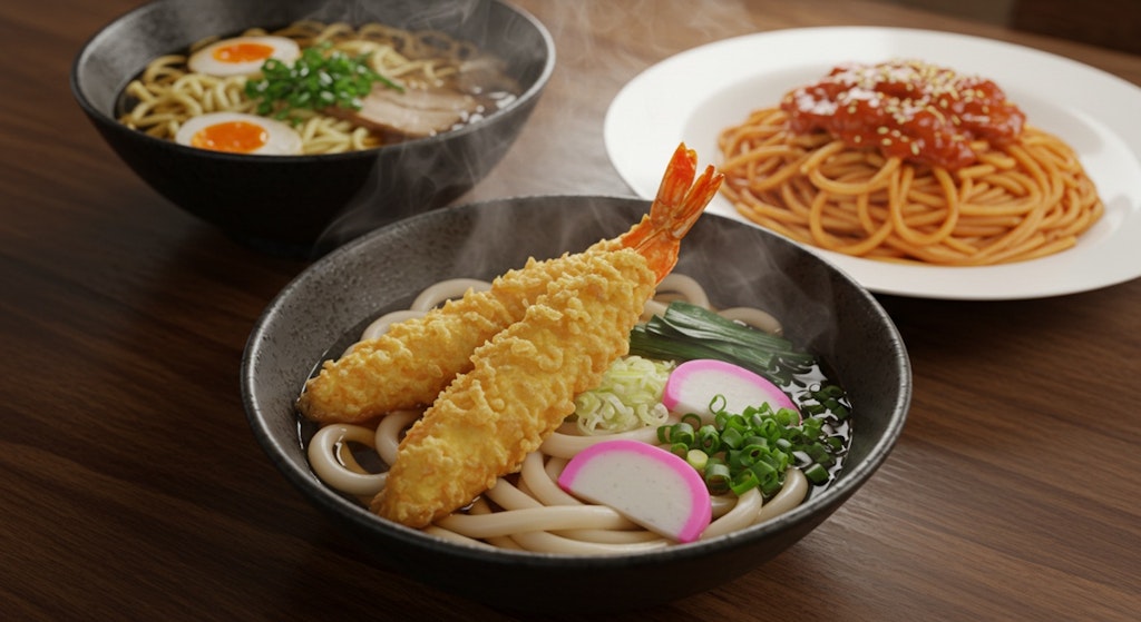 深夜食堂の麺類セット