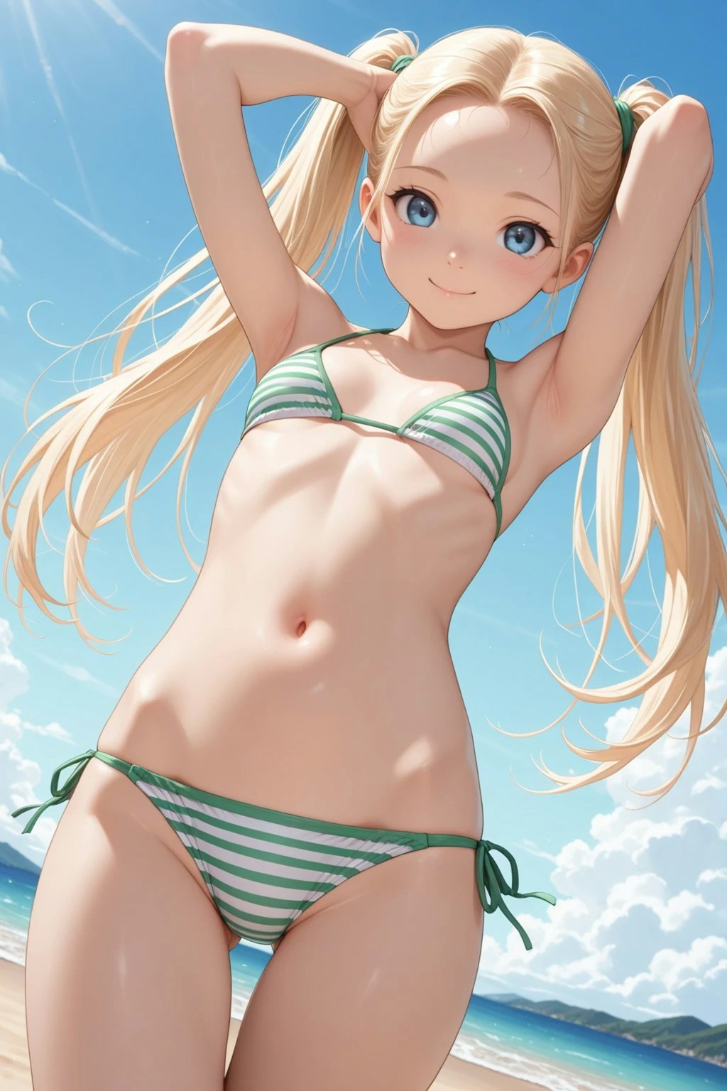 ストライプ水着　姫乃樹マチルダ