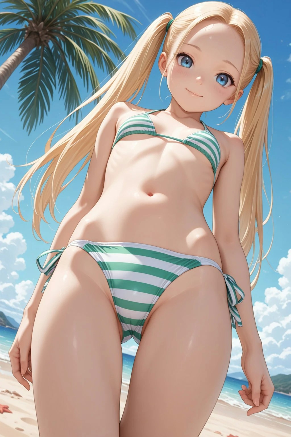 ストライプ水着　姫乃樹マチルダ