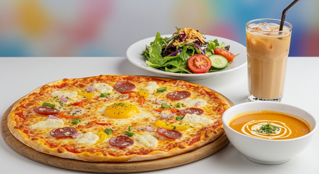 深夜食堂のビスマルクピザセット