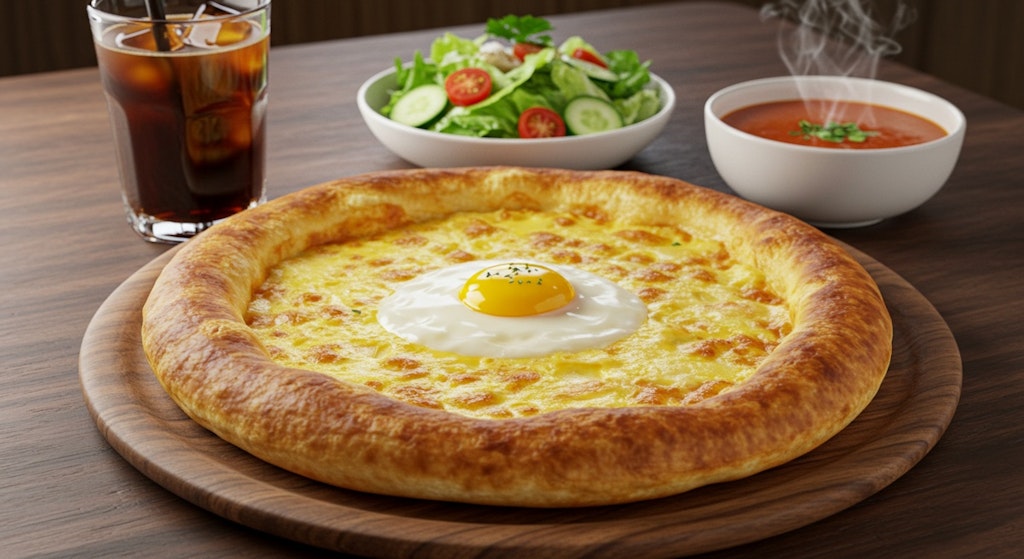 深夜食堂のビスマルクピザセット