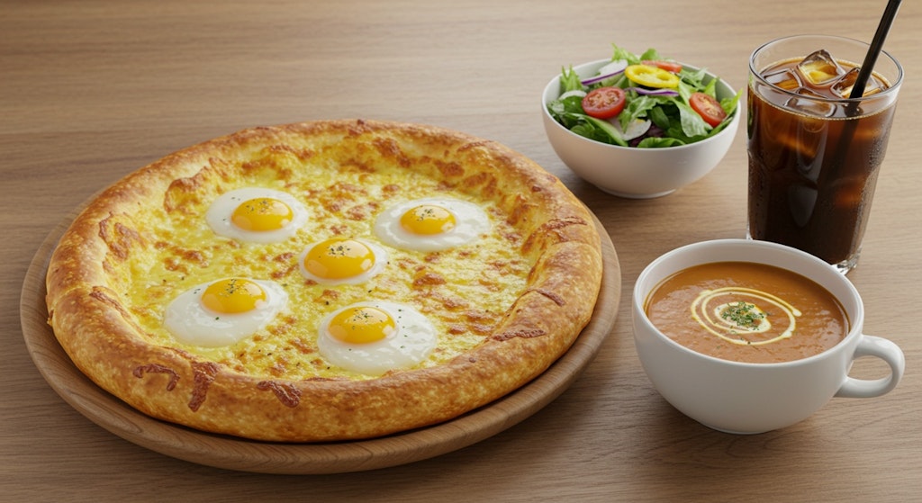 深夜食堂のビスマルクピザセット