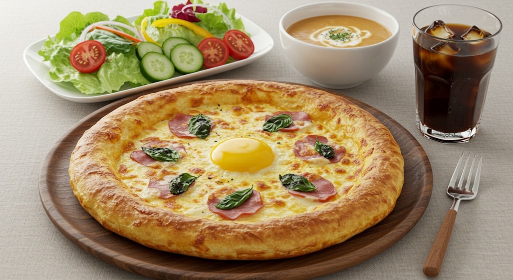 深夜食堂のビスマルクピザセット