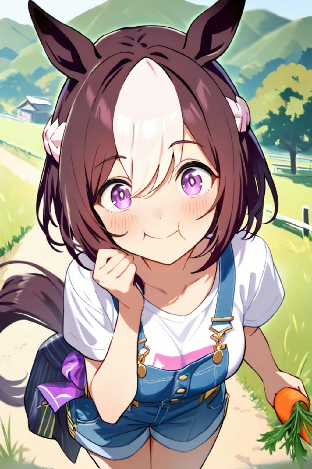 人参を食べるスペちゃん