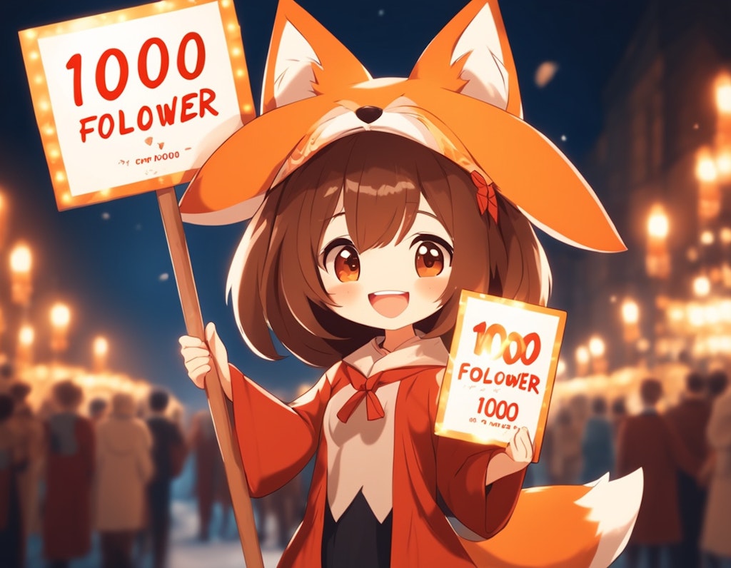 1000フォロワーありがとうございます！