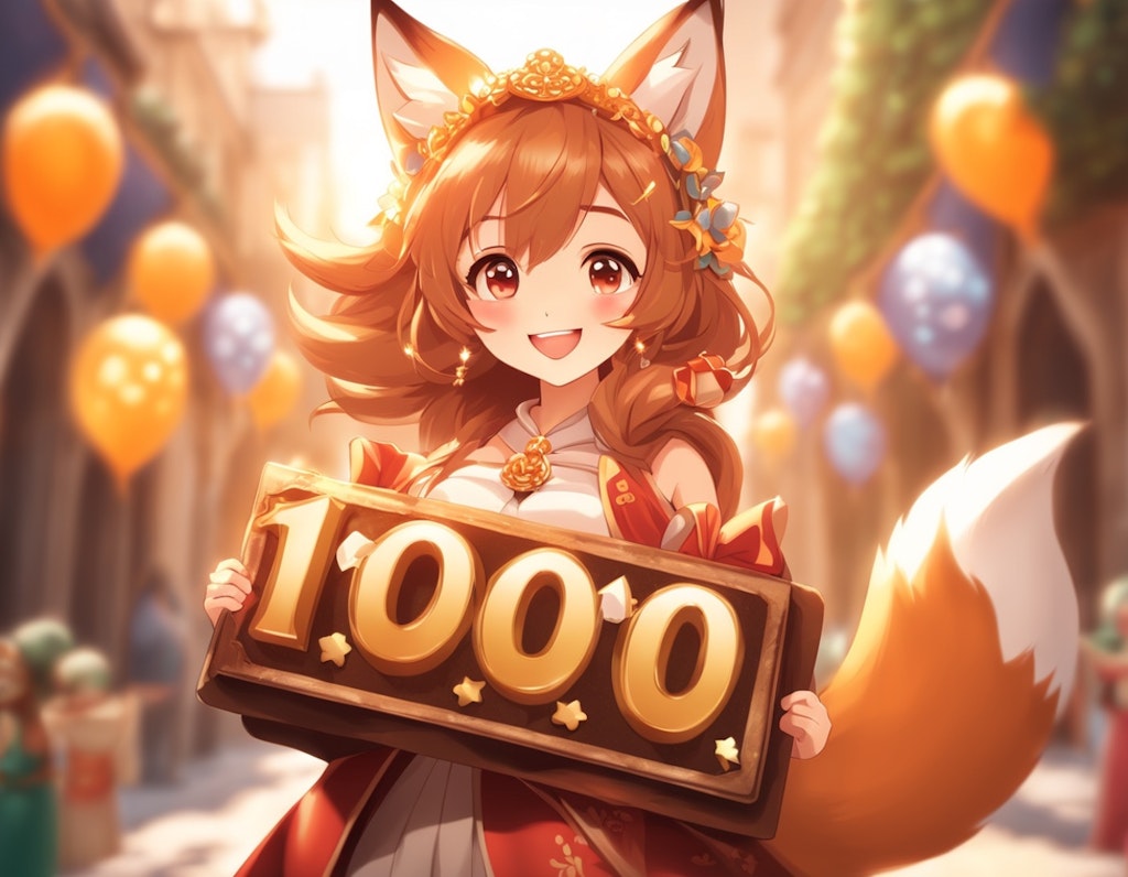 1000フォロワーありがとうございます！