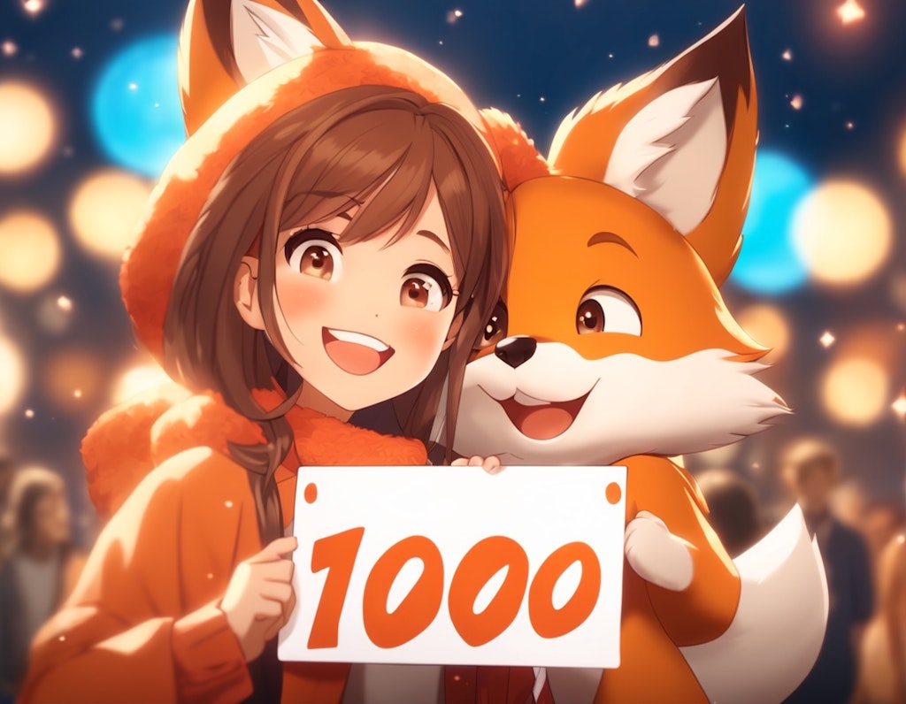 1000フォロワーありがとうございます！