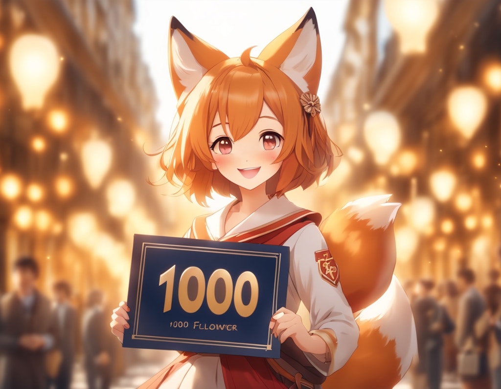 1000フォロワーありがとうございます！