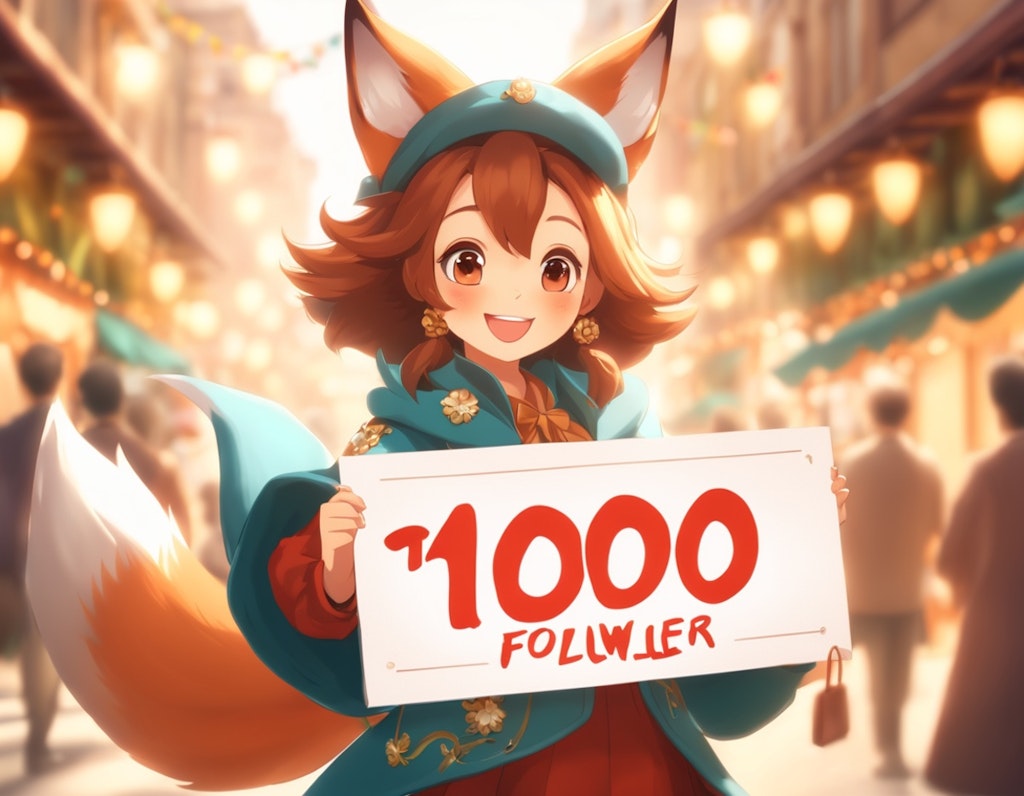 1000フォロワーありがとうございます！