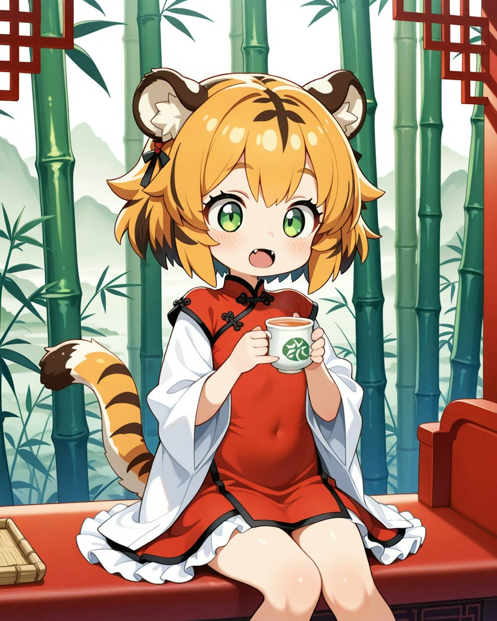 ちゃいなたいがぁーのお茶会♡