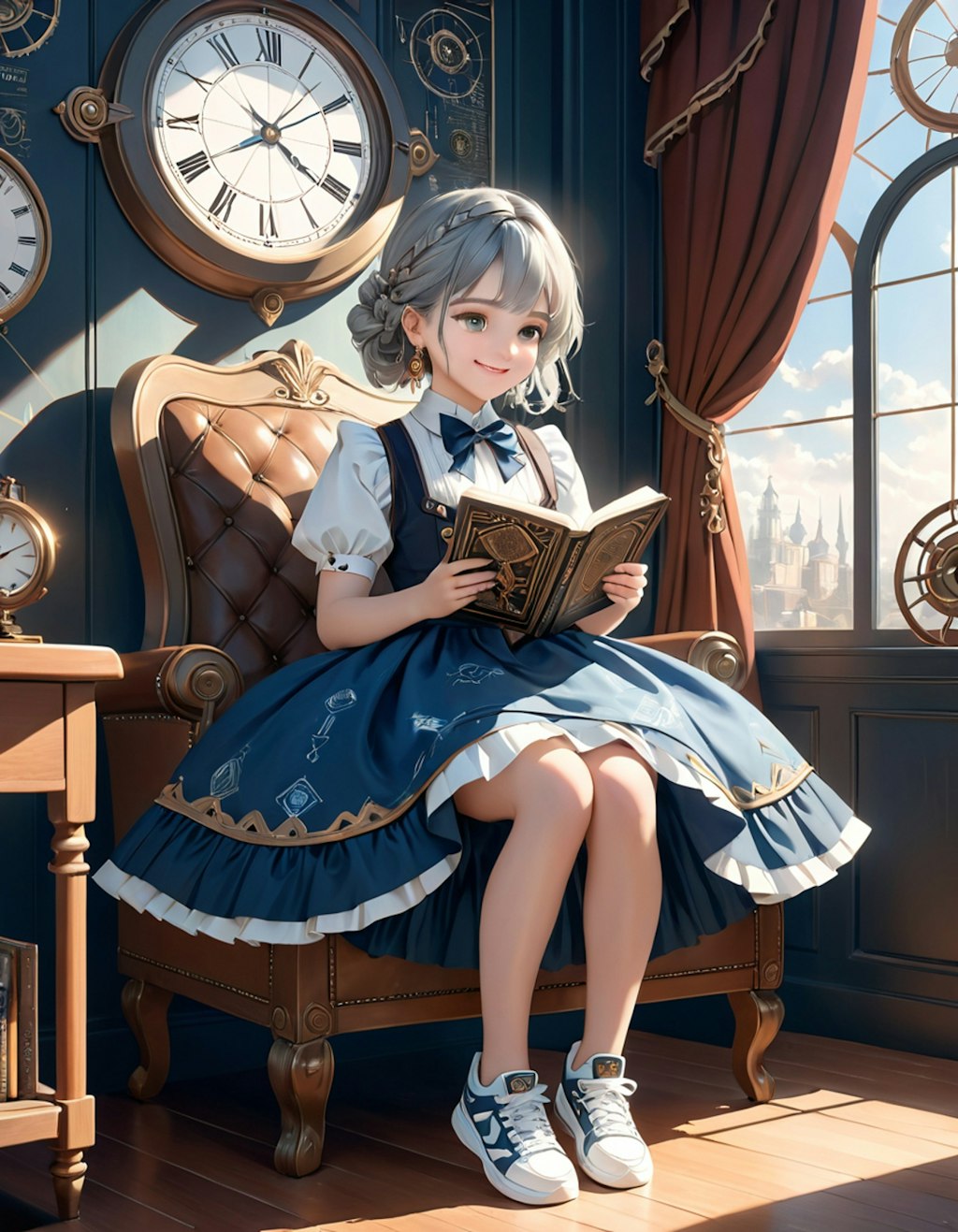 本を読む少女