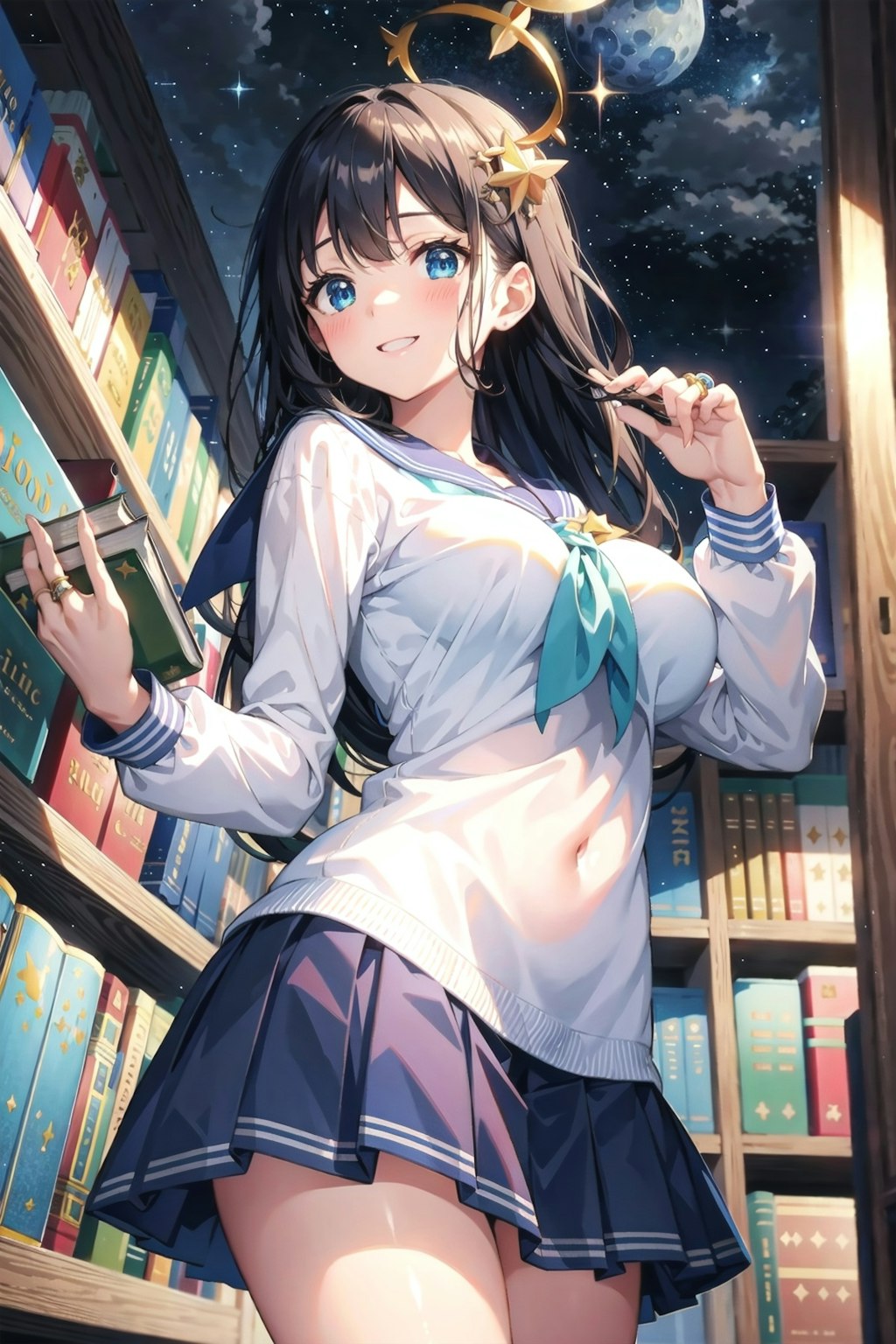 プラネタリウム図書館で