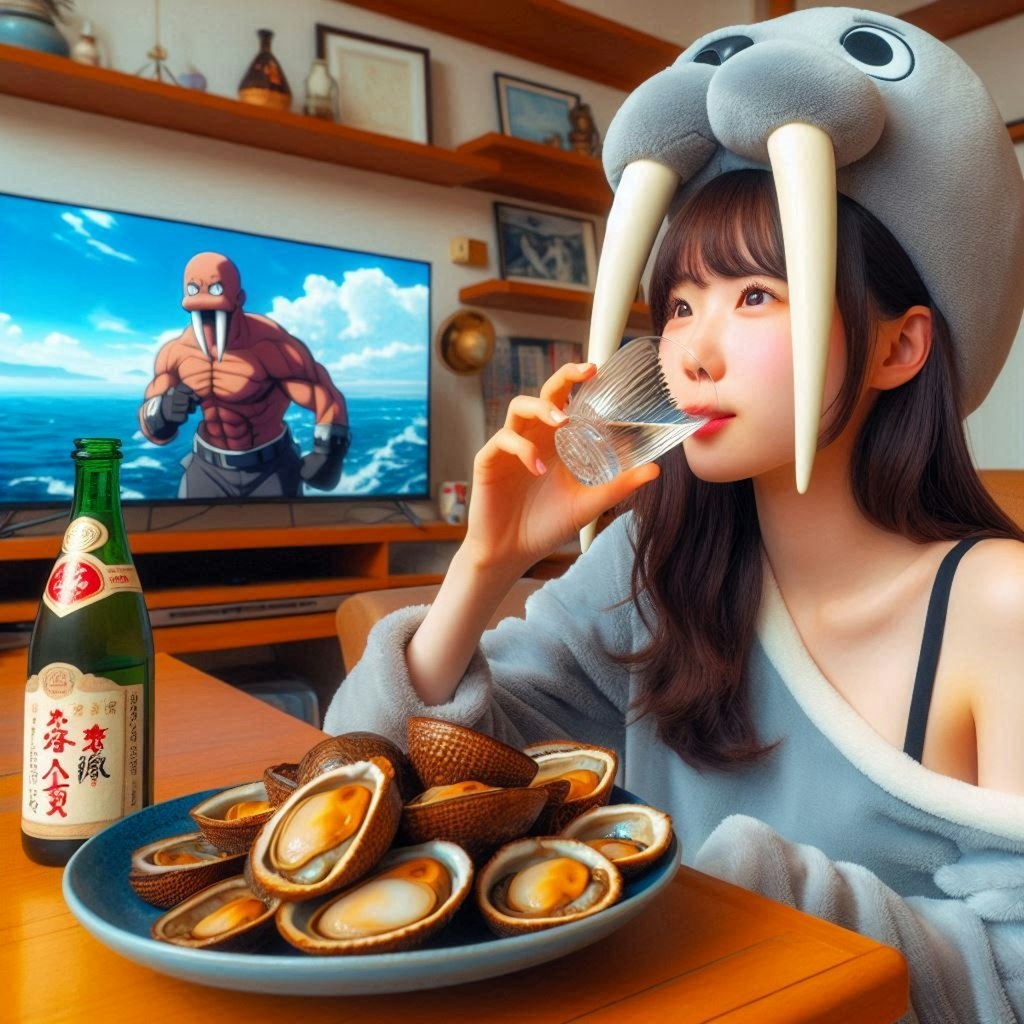 くつろぐセイウチ娘ちゃん