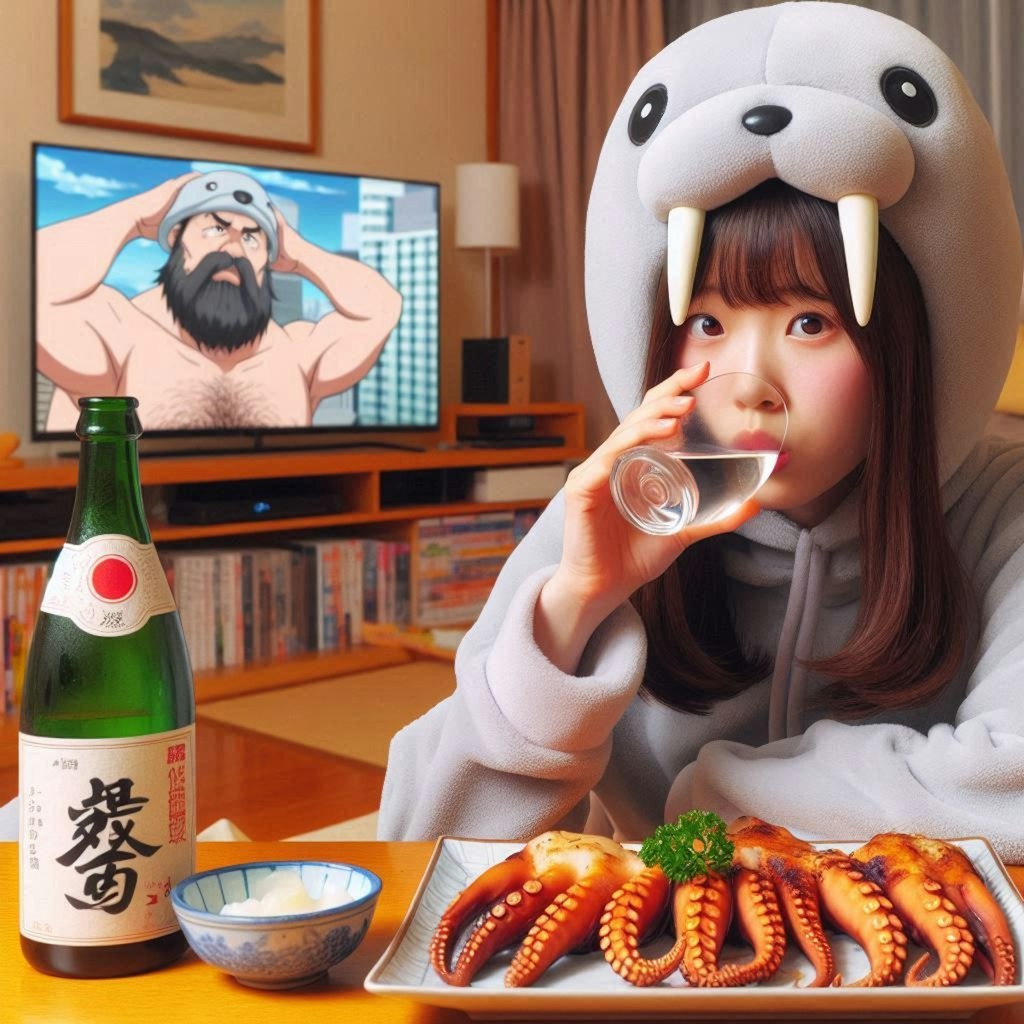 くつろぐセイウチ娘ちゃん
