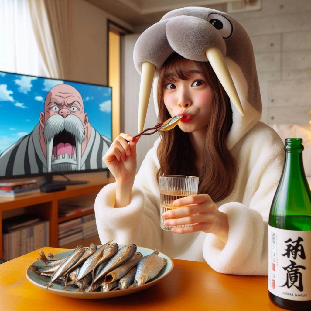 くつろぐセイウチ娘ちゃん