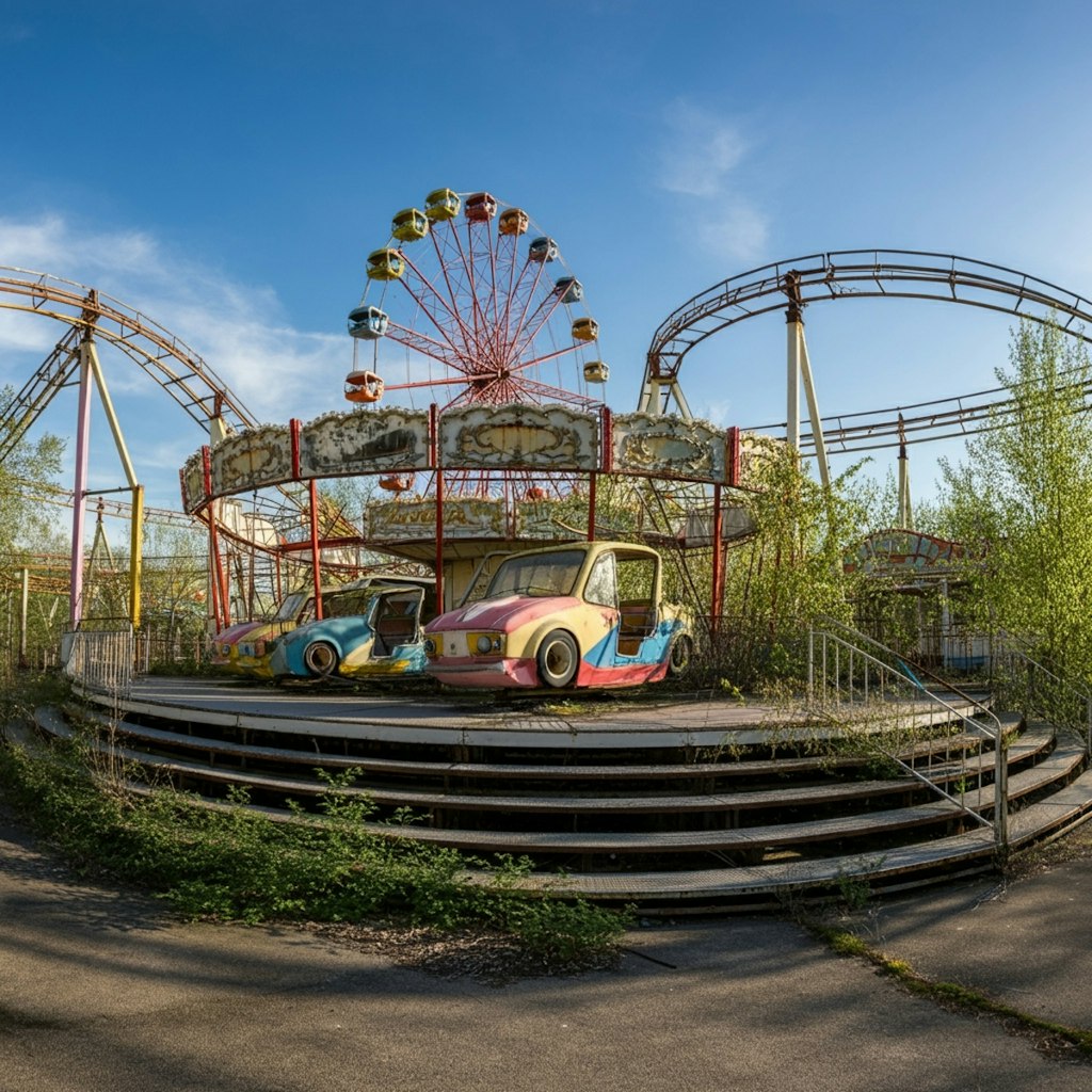 廃墟の遊園地