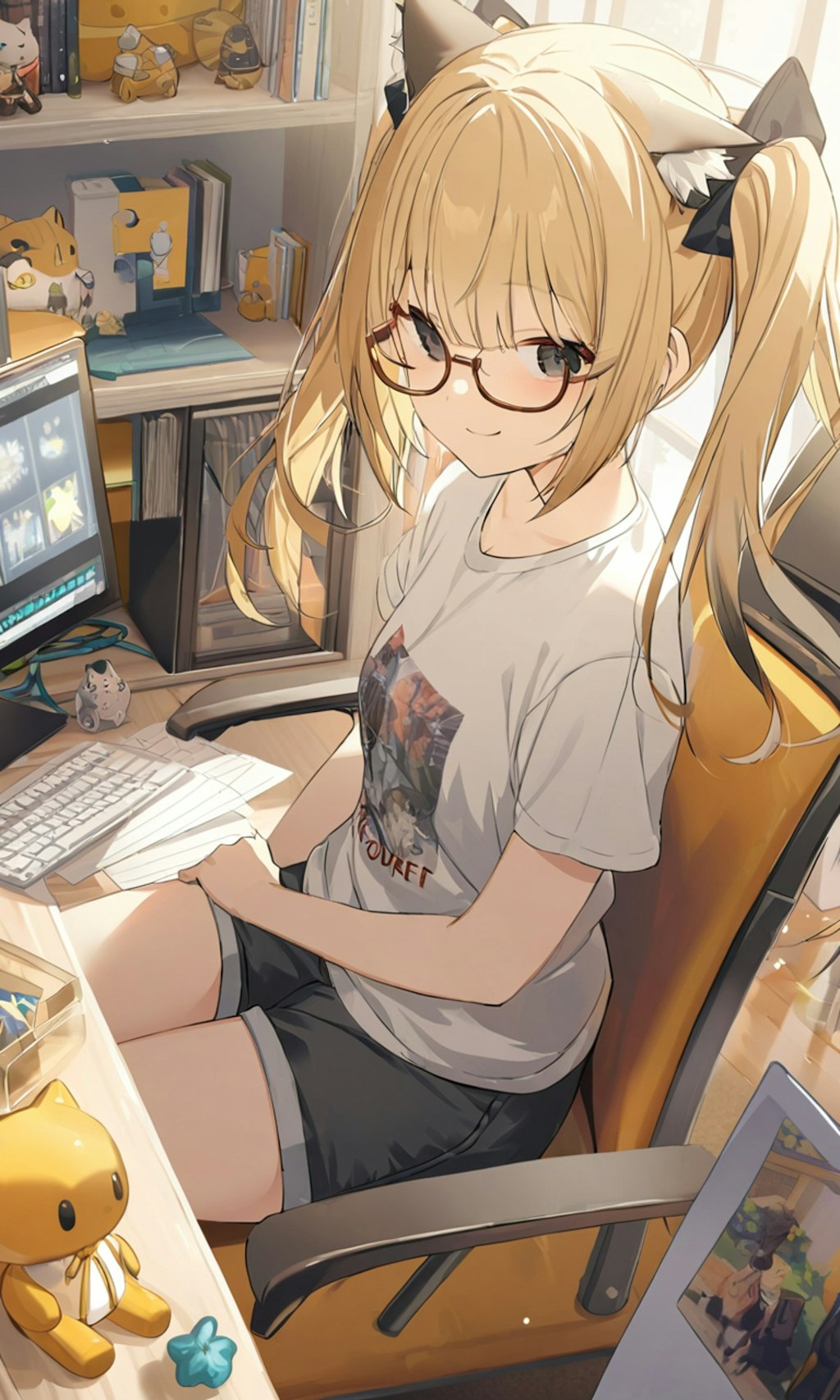 まや「理想のひきこもり部屋でやっちまった１徹」こるり「寝ろ」