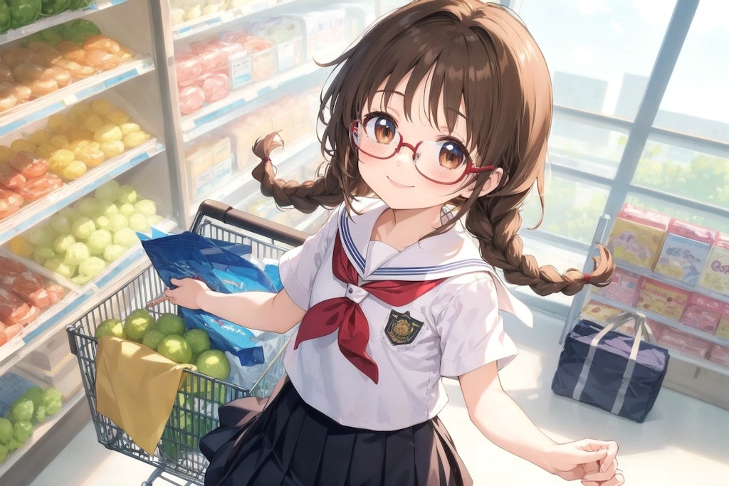 ショッピングカートと委員長ちゃん