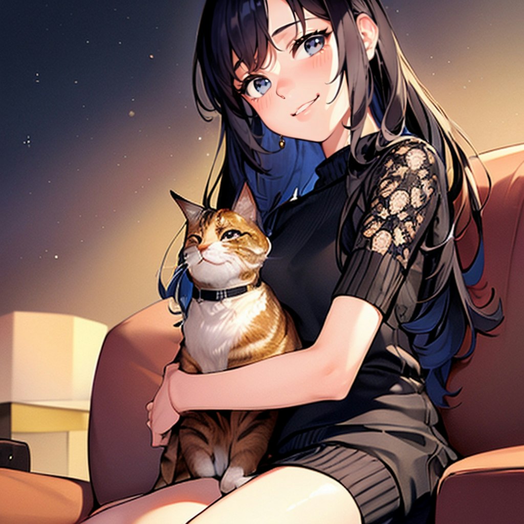 猫と女の子