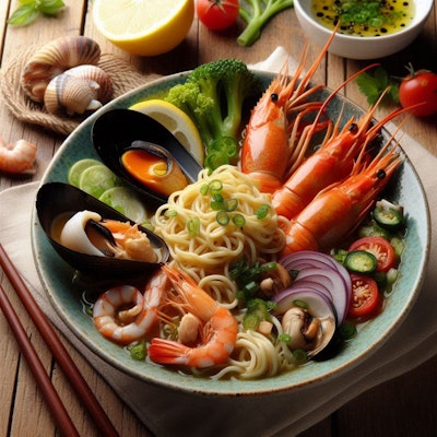 暇な時に見るseafood noodle | の人気AIイラスト・グラビア