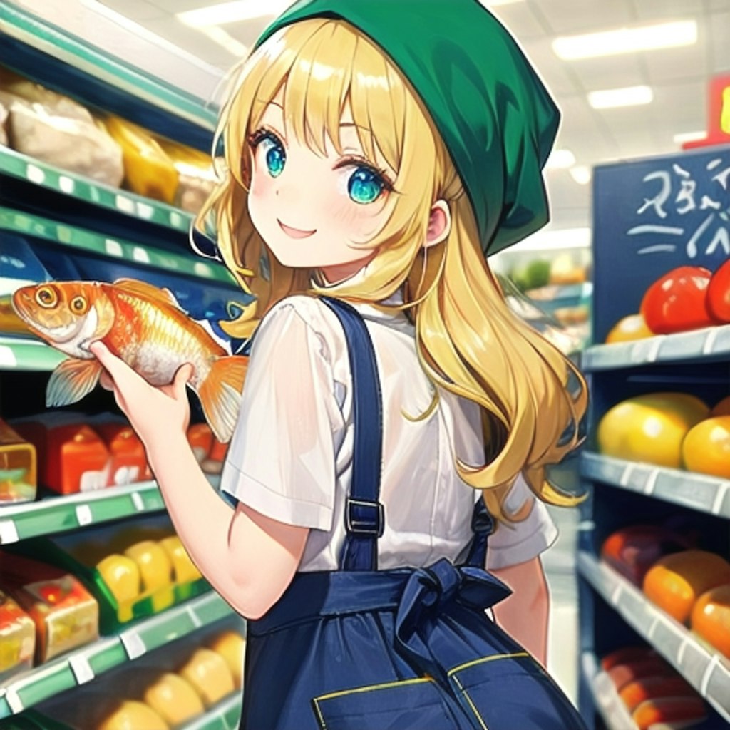 魚を売る店員さん
