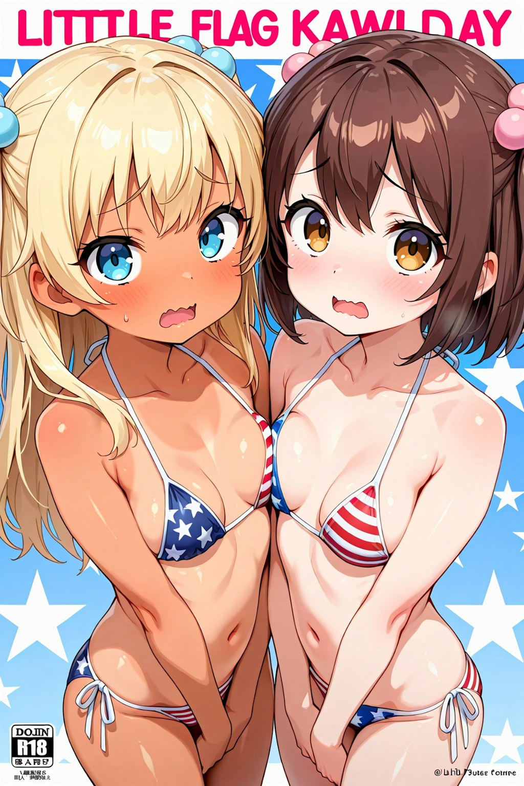 恥じらいの星条旗ビキニ