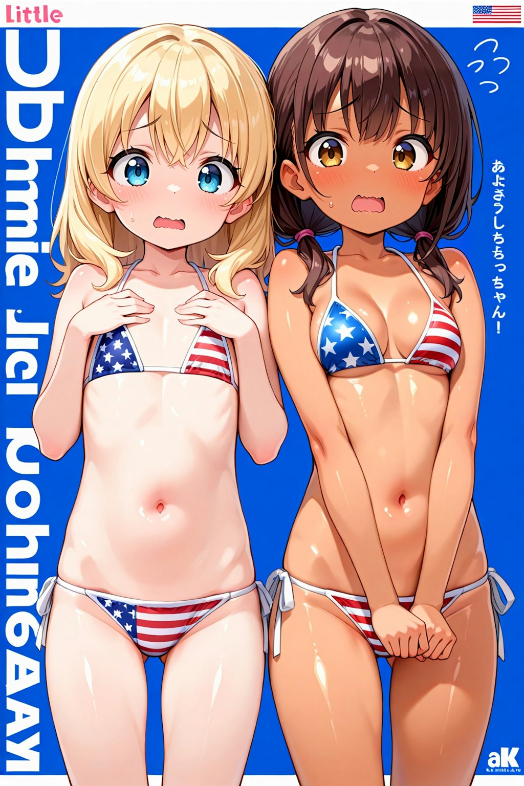 恥じらいの星条旗ビキニ
