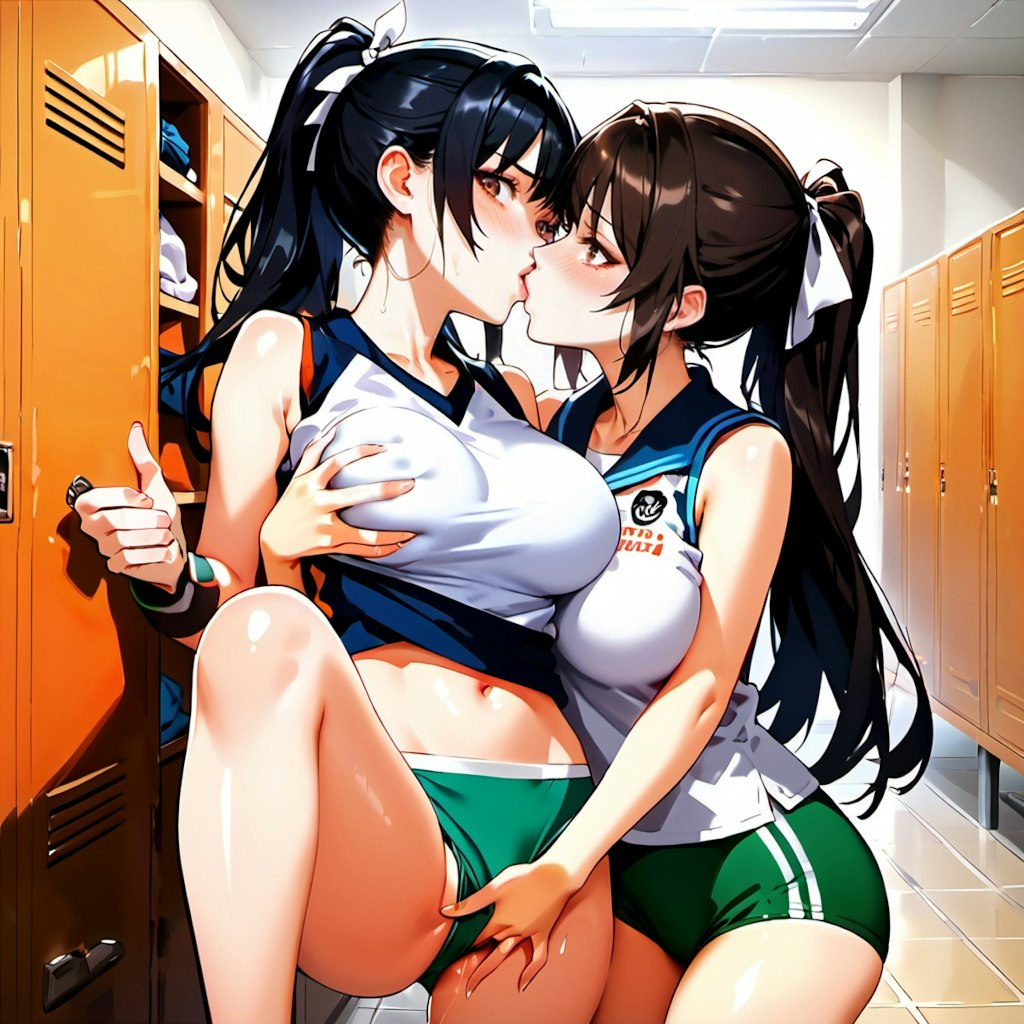 更衣室で百合目撃