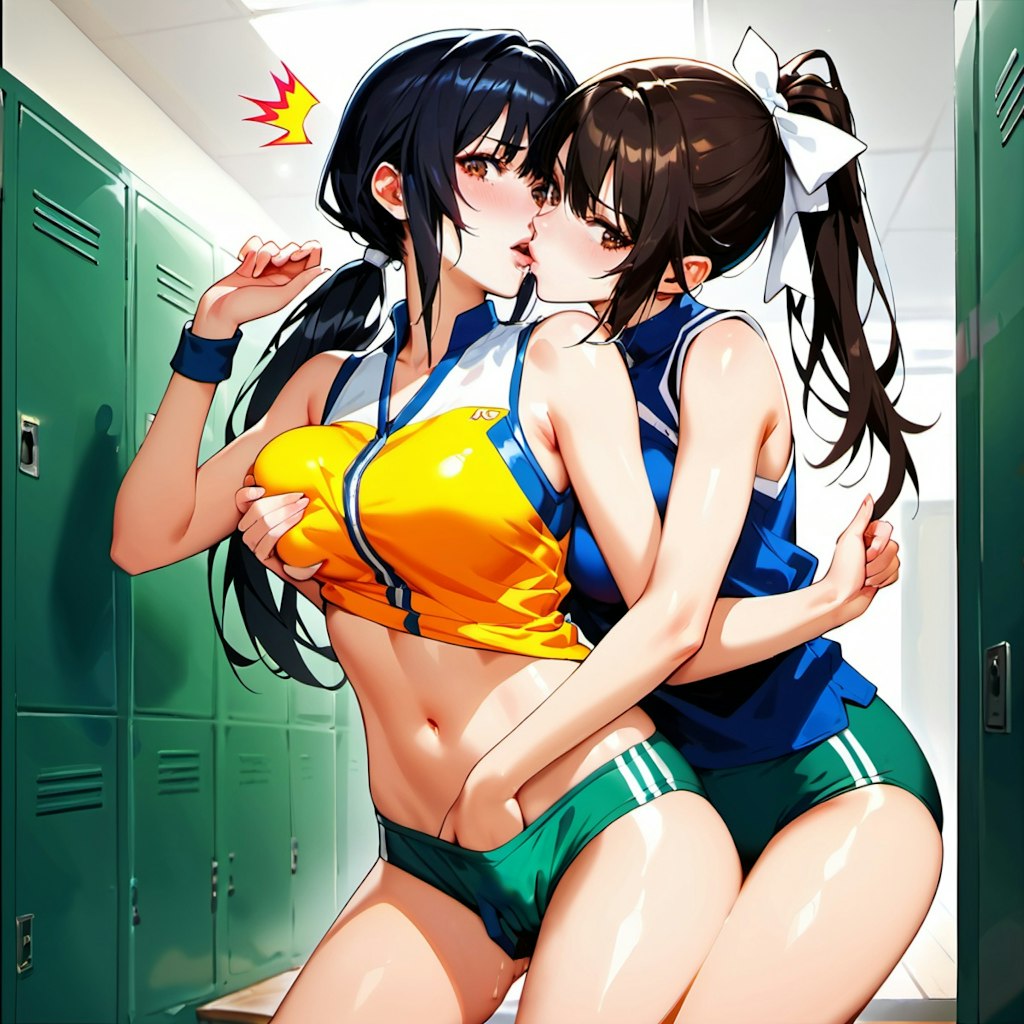 更衣室で百合目撃