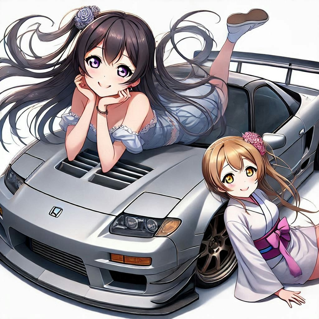 ラブライブキャラとホンダNSXレーシングカー