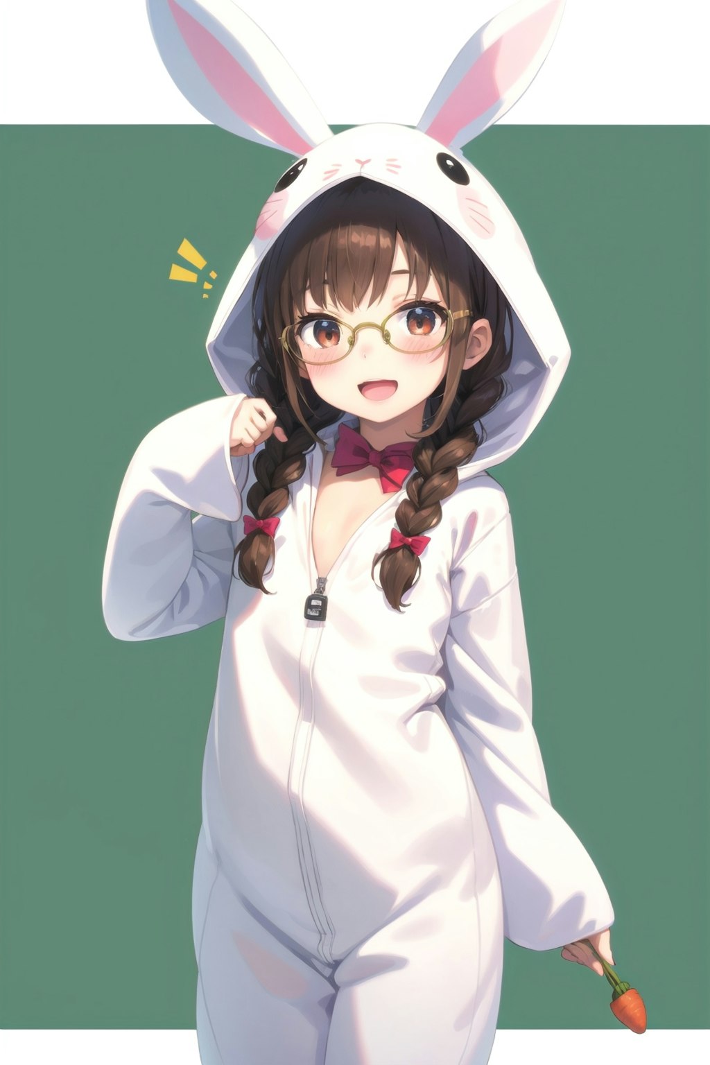 うさぎポーズな委員長ちゃん
