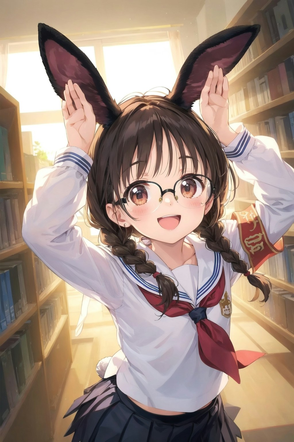 うさぎポーズな委員長ちゃん