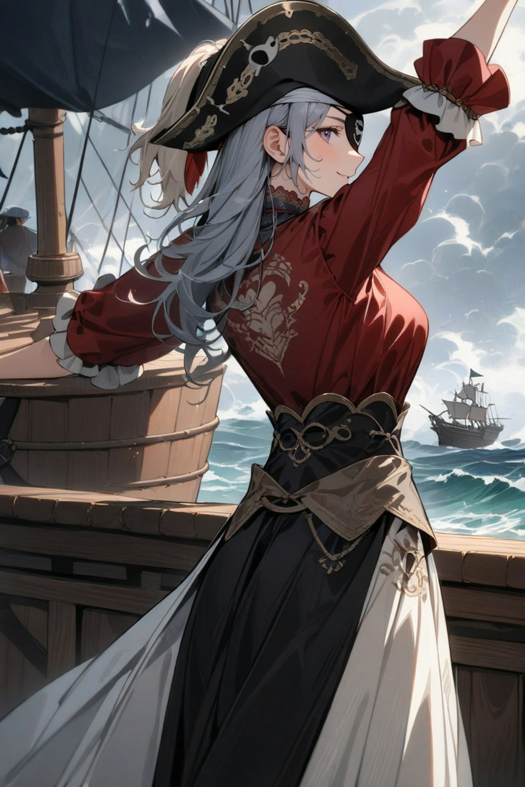海賊船の船長なお姉さん