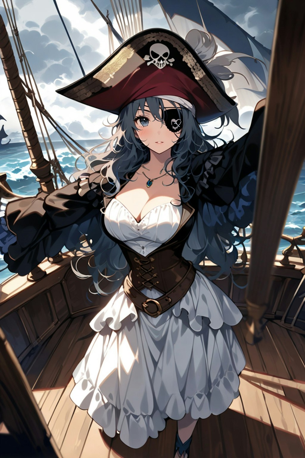 海賊船の船長なお姉さん