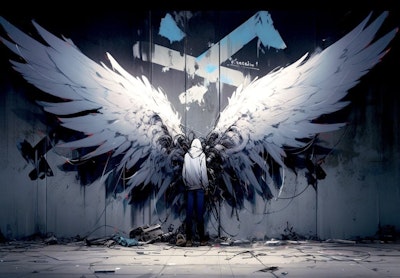 graffiti × fallen angel