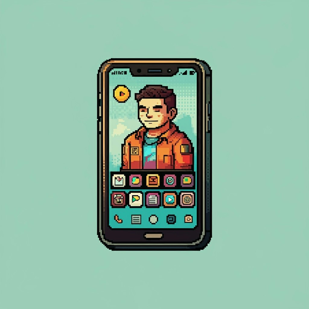 スマホのドット絵