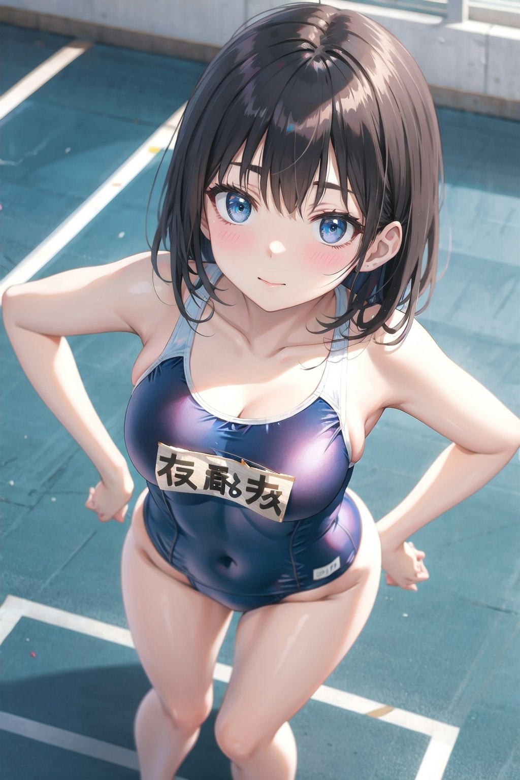 スクール水着の女の子